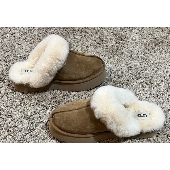 UGG Women's Disquette Slippers Chestnut Model 1122550 New W/O Box ~ Size 9 - Picture 6 of 10